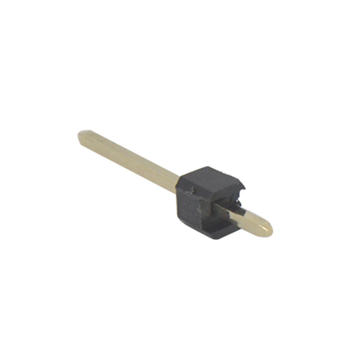 Pitch 2.54mm 180° 单排 DIP 单塑排针 PA:7.5 PC:3.0 L=13.0 01Pin 黑色 PA9T，94V-0 镀全金G/F